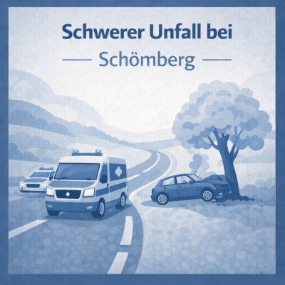 Zwei Tote bei schwerem Verkehrsunfall nahe Schömberg